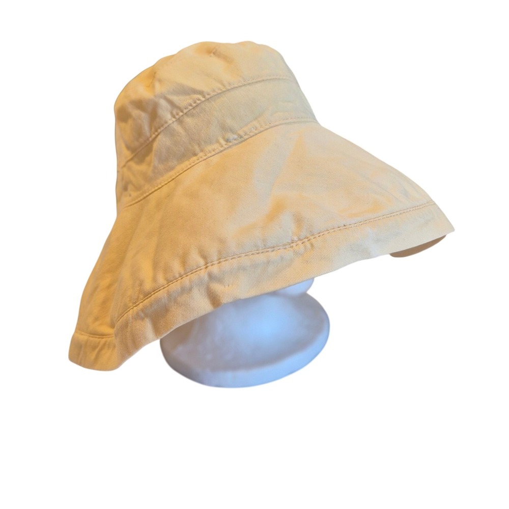 Scala Collezione Womens Cotton Wide Brim Sun Hat Yellow One Size